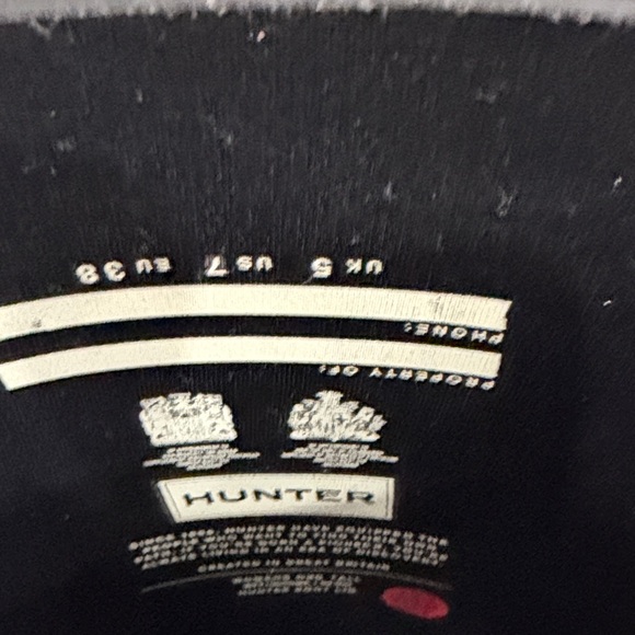 Hunter Black Original Tall Rain Boots with removable Welly socks - Picture 7 of 7